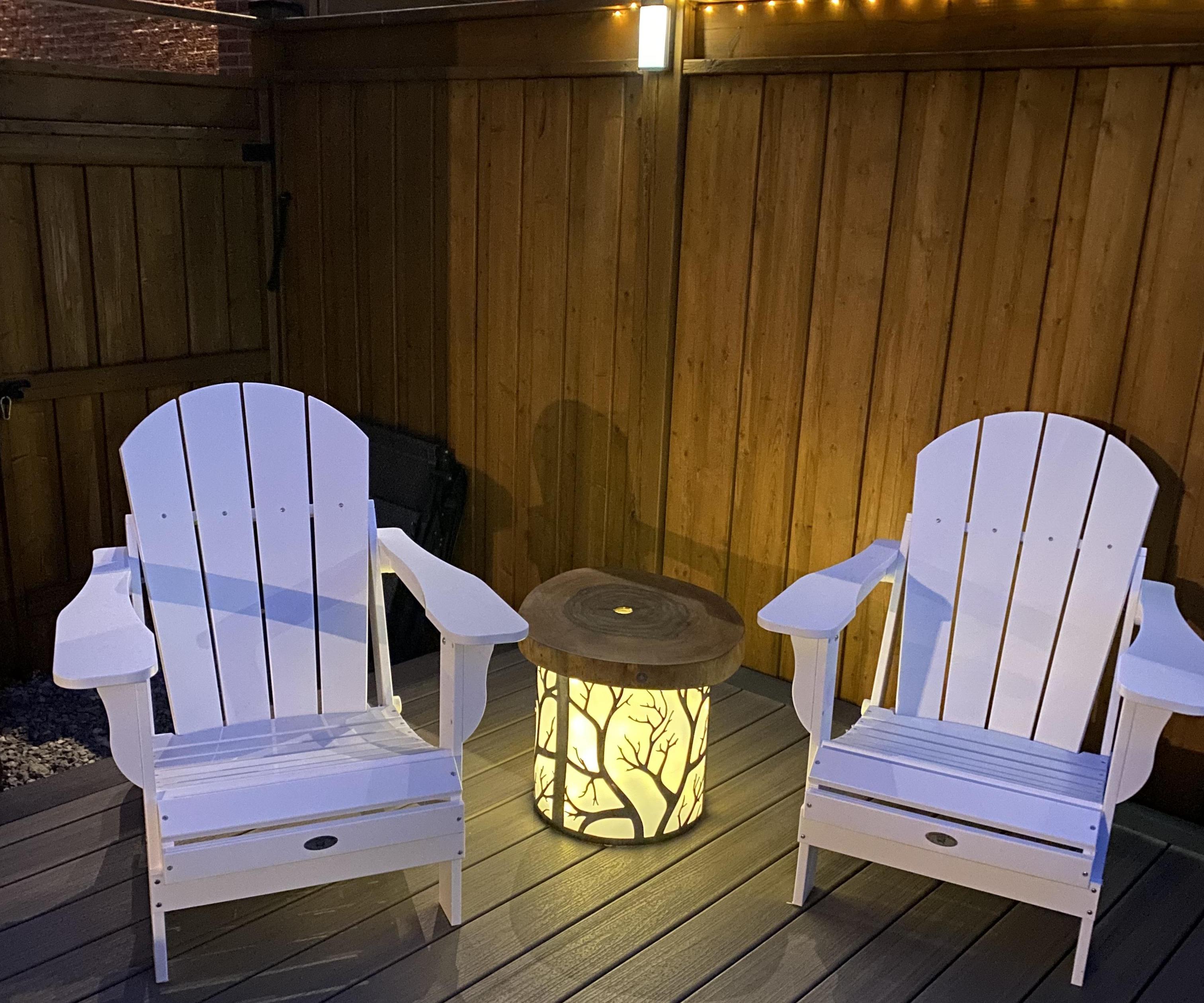 DragonWood Lighted Outdoor Table