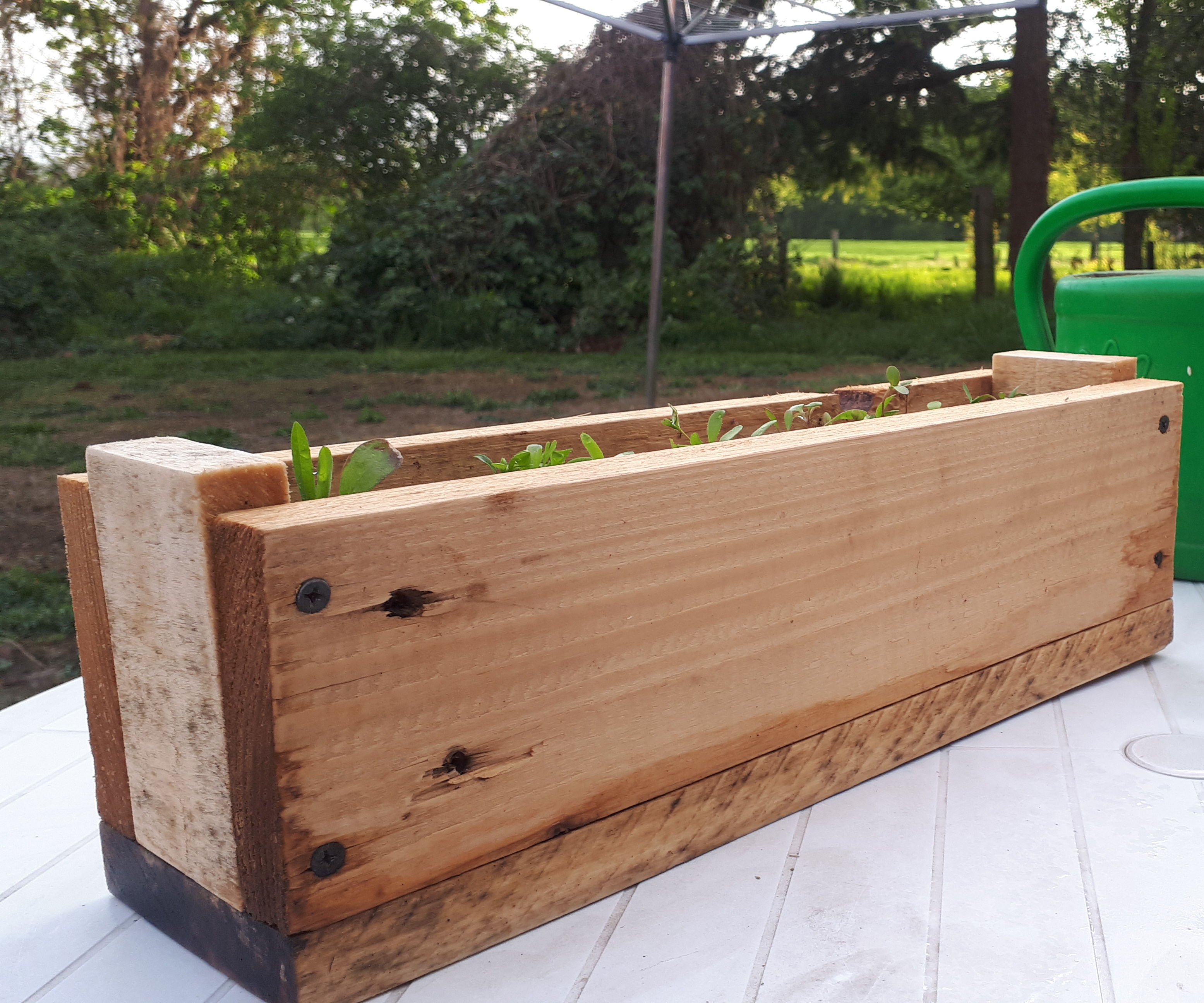 Plant Bed Made Out of Pallet Wood