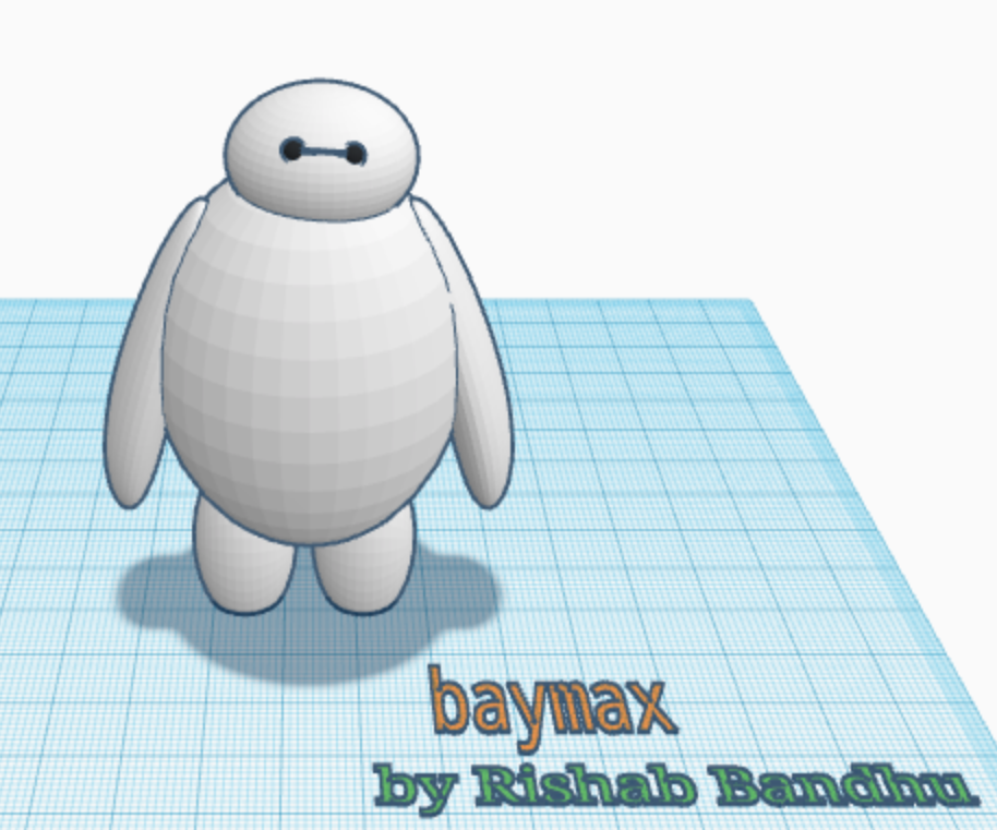 How to Design BayMax(Big Hero 6) on Tinkercad!