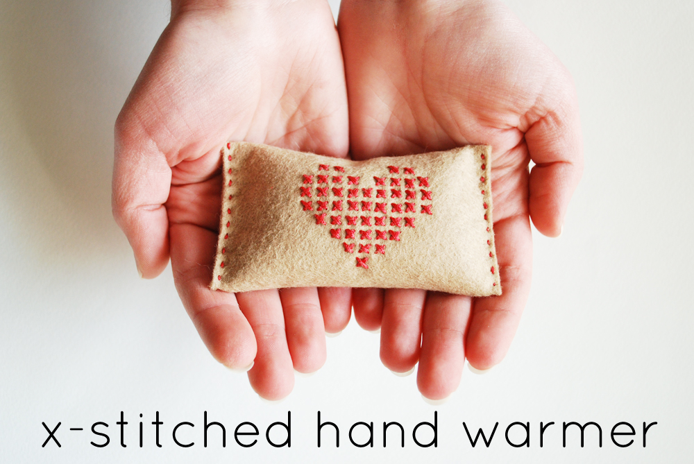 Cross-Stitched Hand Warmer