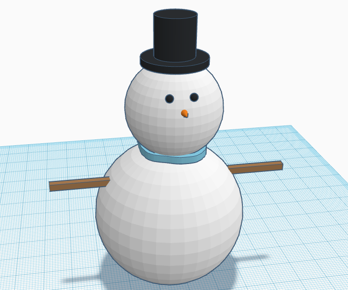 Muñeco De Nieve Con Impresión 3D