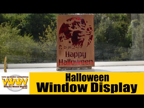 Simply Wooden Creations Scroll Saw Artist Contest 2015 - Halloween Window Display - Wacky Wood Works