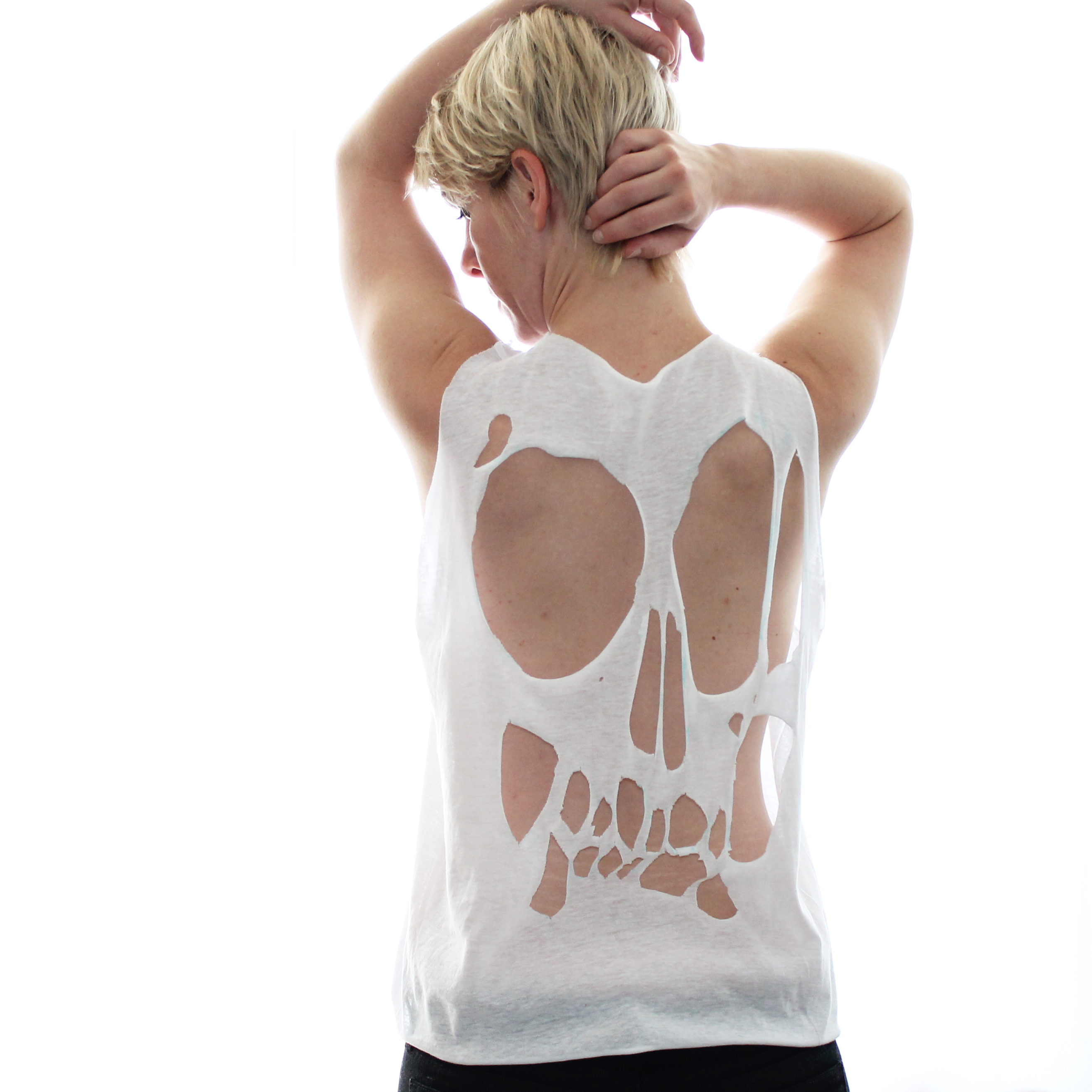 Skull Cutout T-shirt