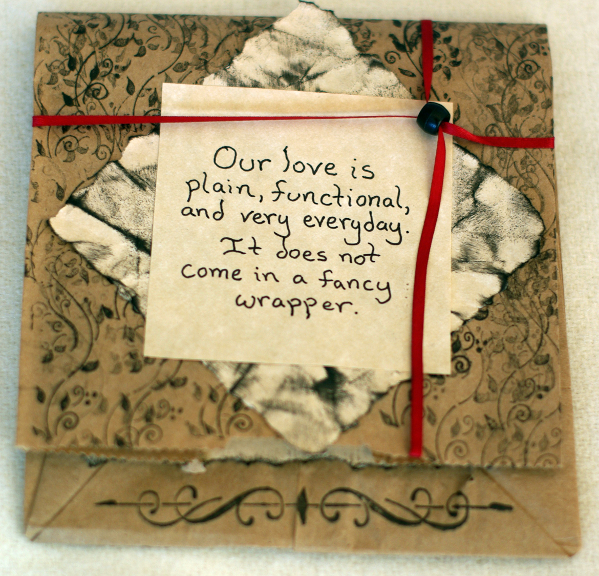 Paper Bag Valentine Card