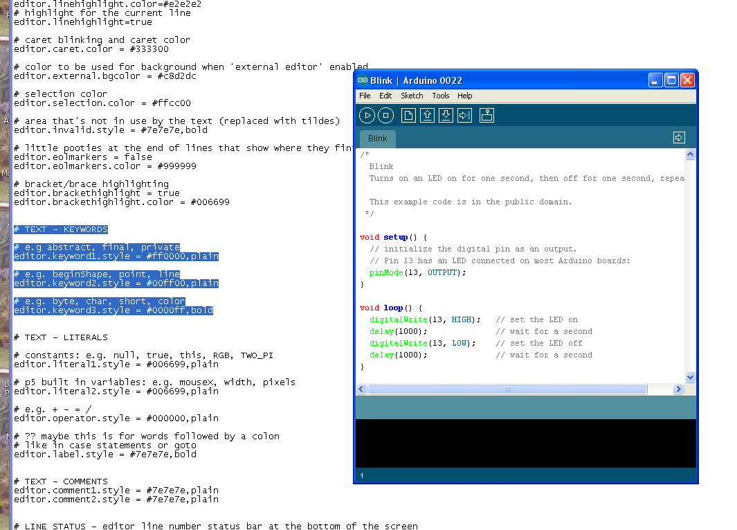 Change Arduino Font Color