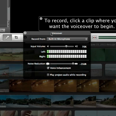 iMovie 11 - Adding A Voiceover