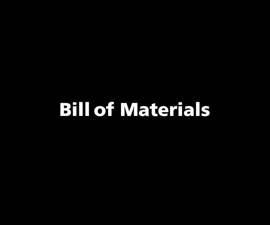 TOOLING CENTER: Bill of Materials