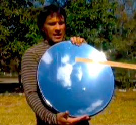 direct tv dish to solar cooker