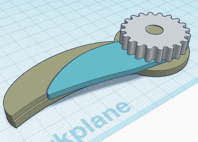 Knife - Folding Utility.  From a Secateur Blade and 3D Printed Parts