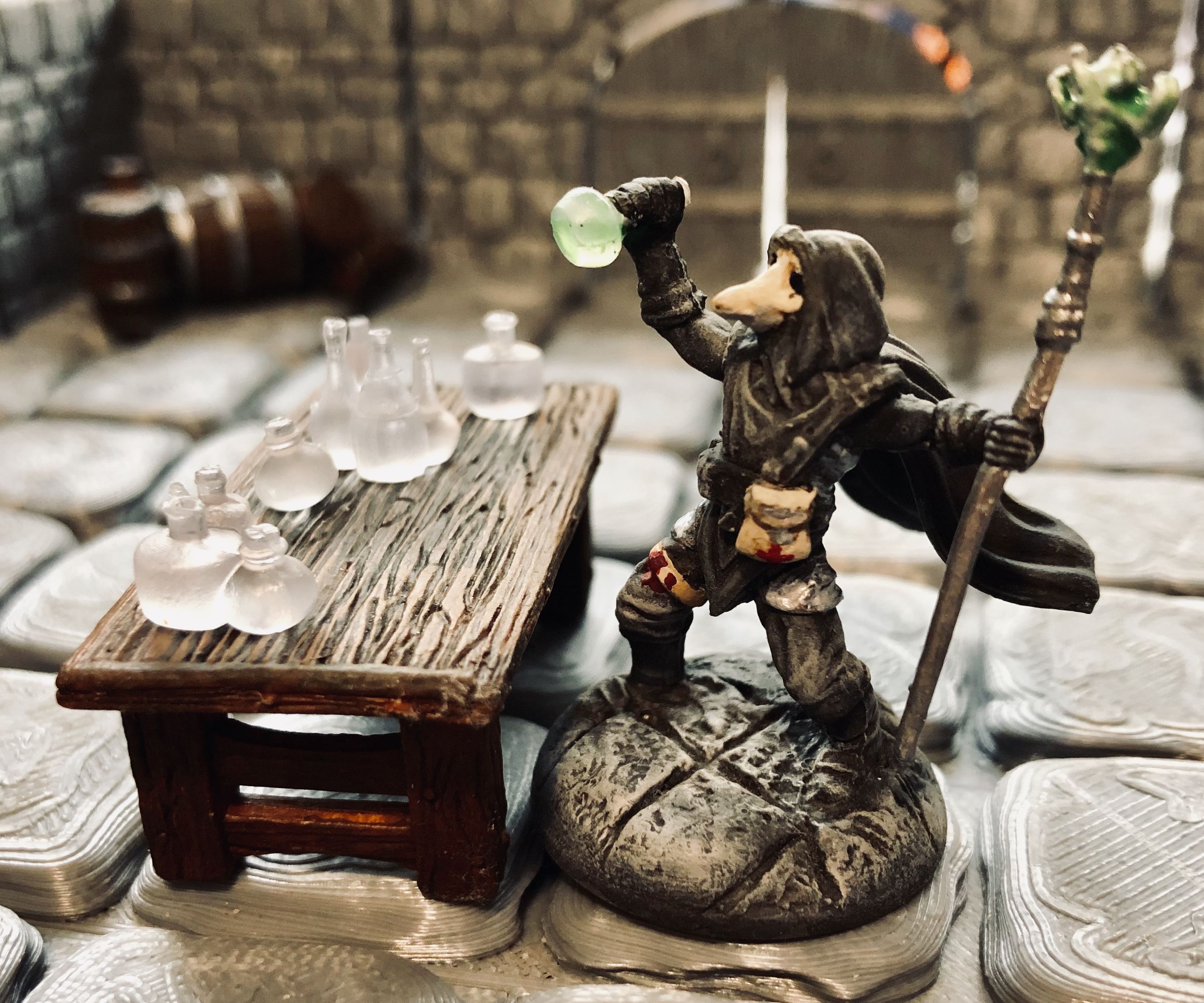 Kit-Bashed Plague Doctor Miniature Model