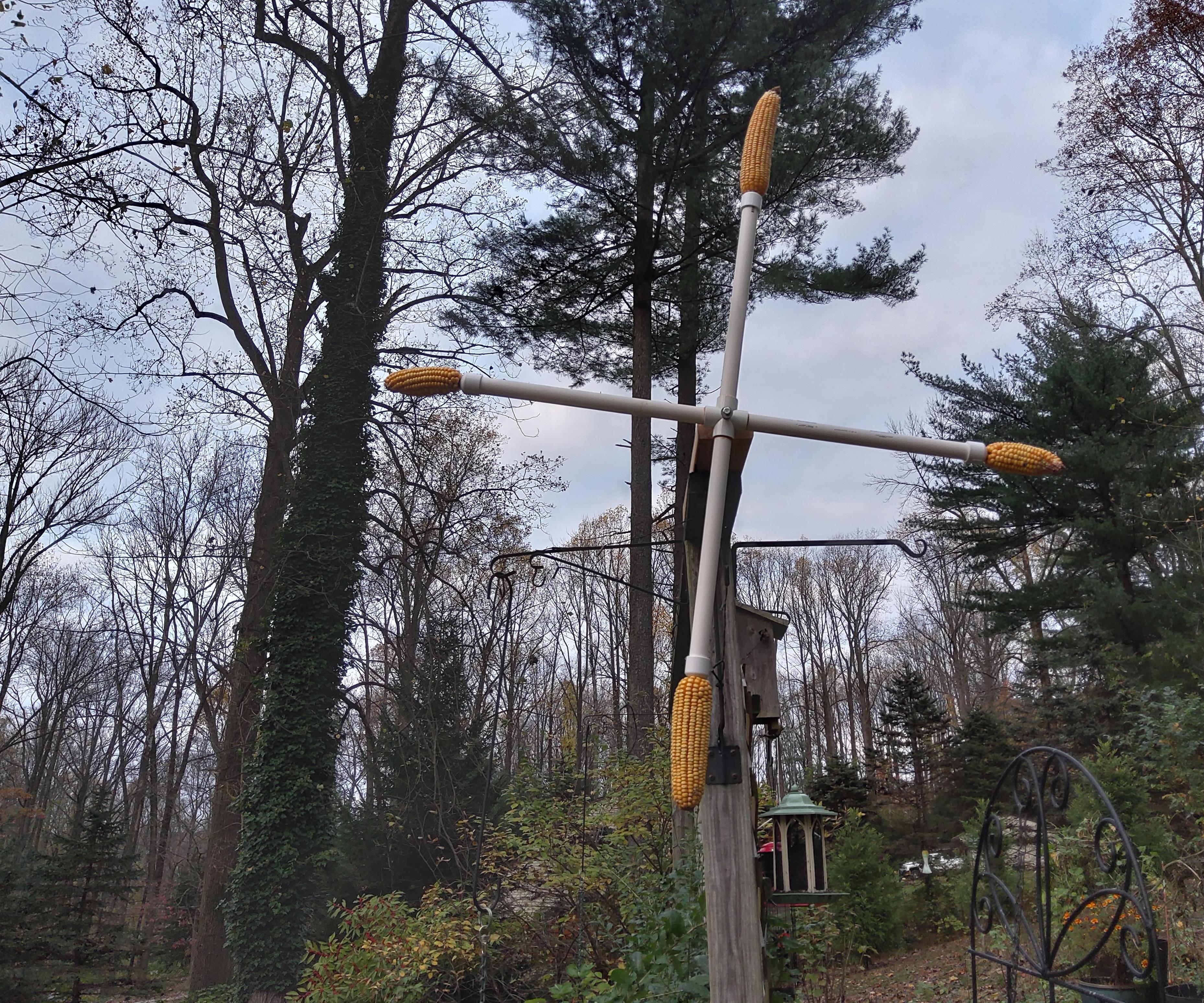 PVC Squirrel Feeder Windmill