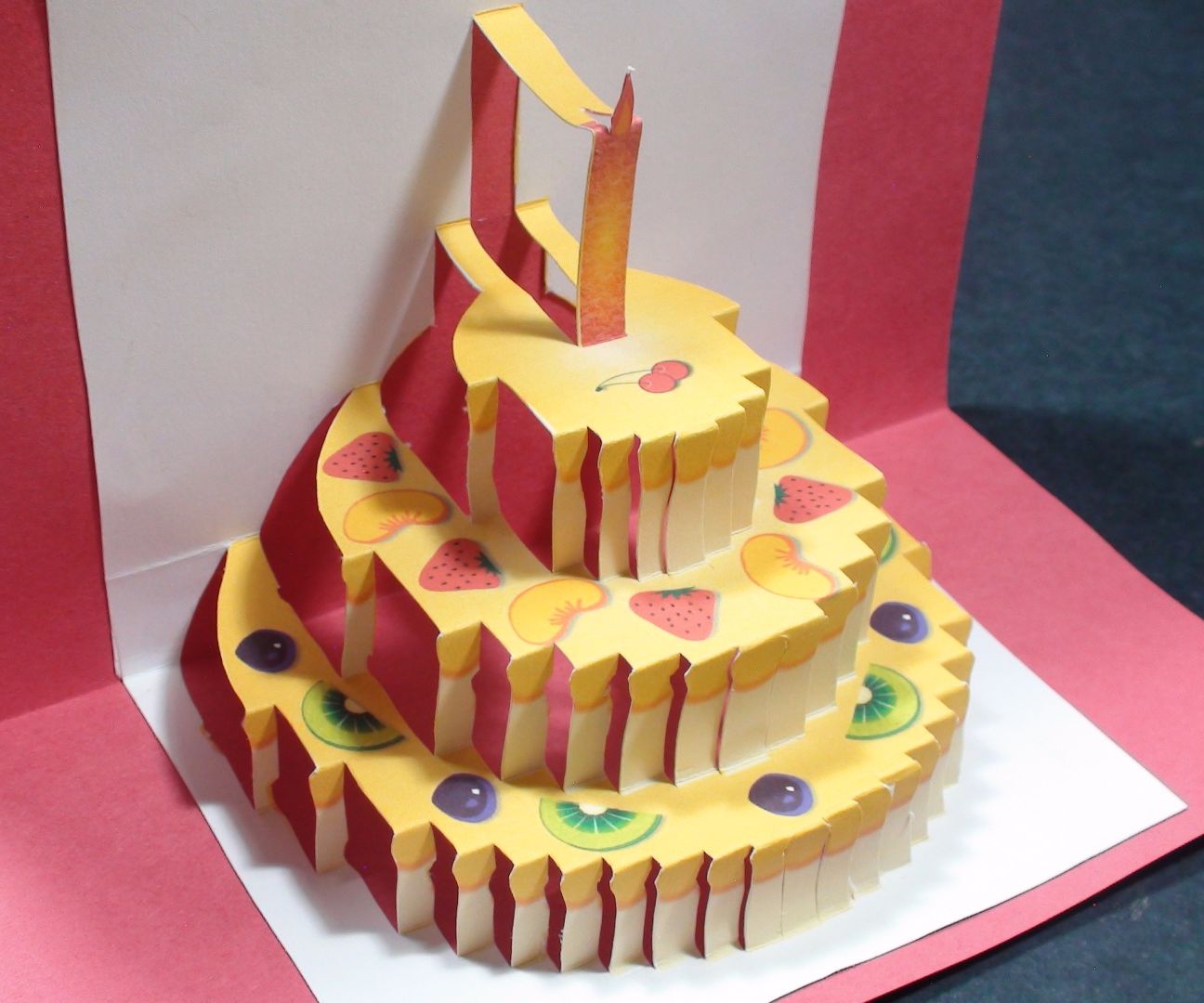 Birthday Cake Pop Up Card (Happy Birthday Kirigami) | Free Template!