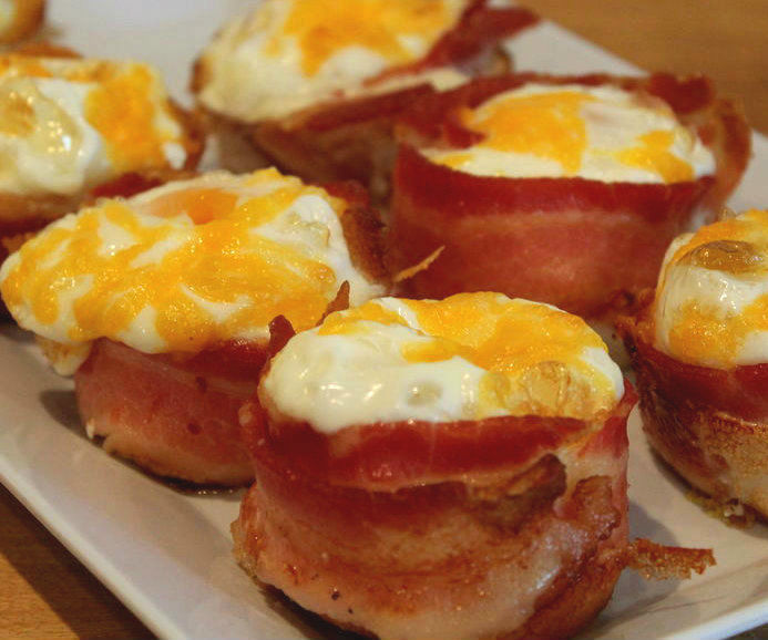 Bacon-Wrapped Eggs for Breakfast