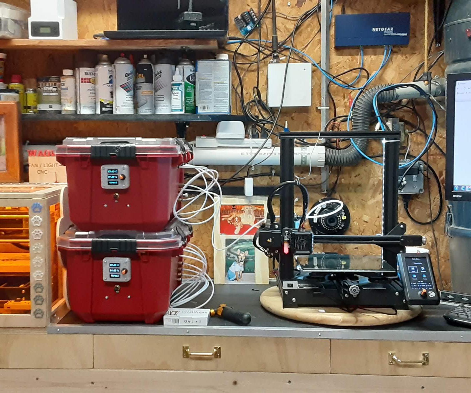 Ultimate 3D Filament Dry Box With Auto Rewind.