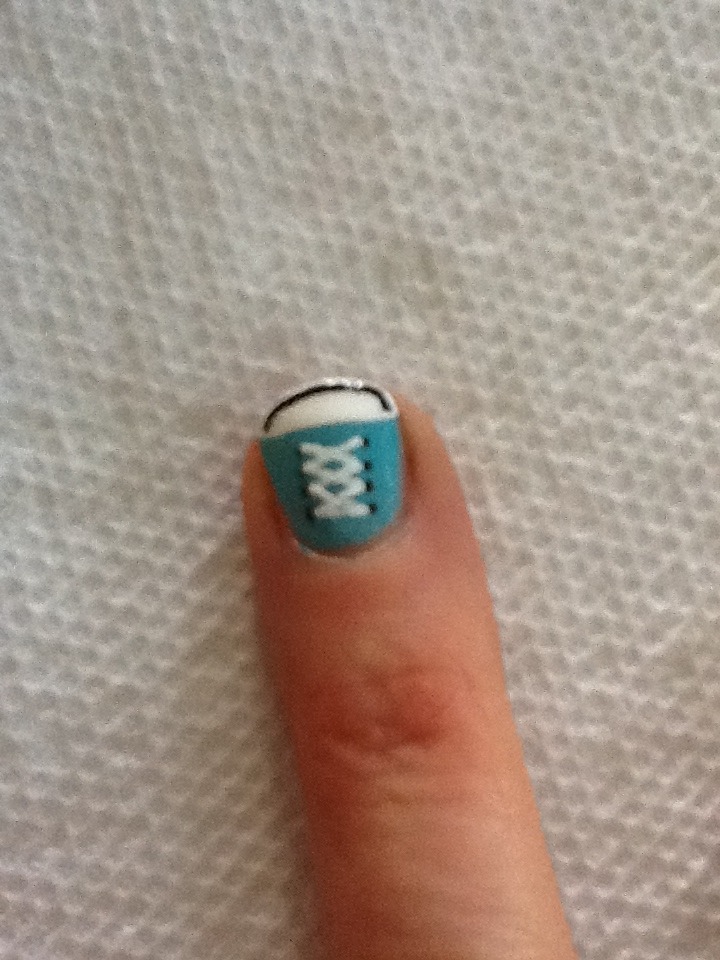 Converse Shoes Nail Art