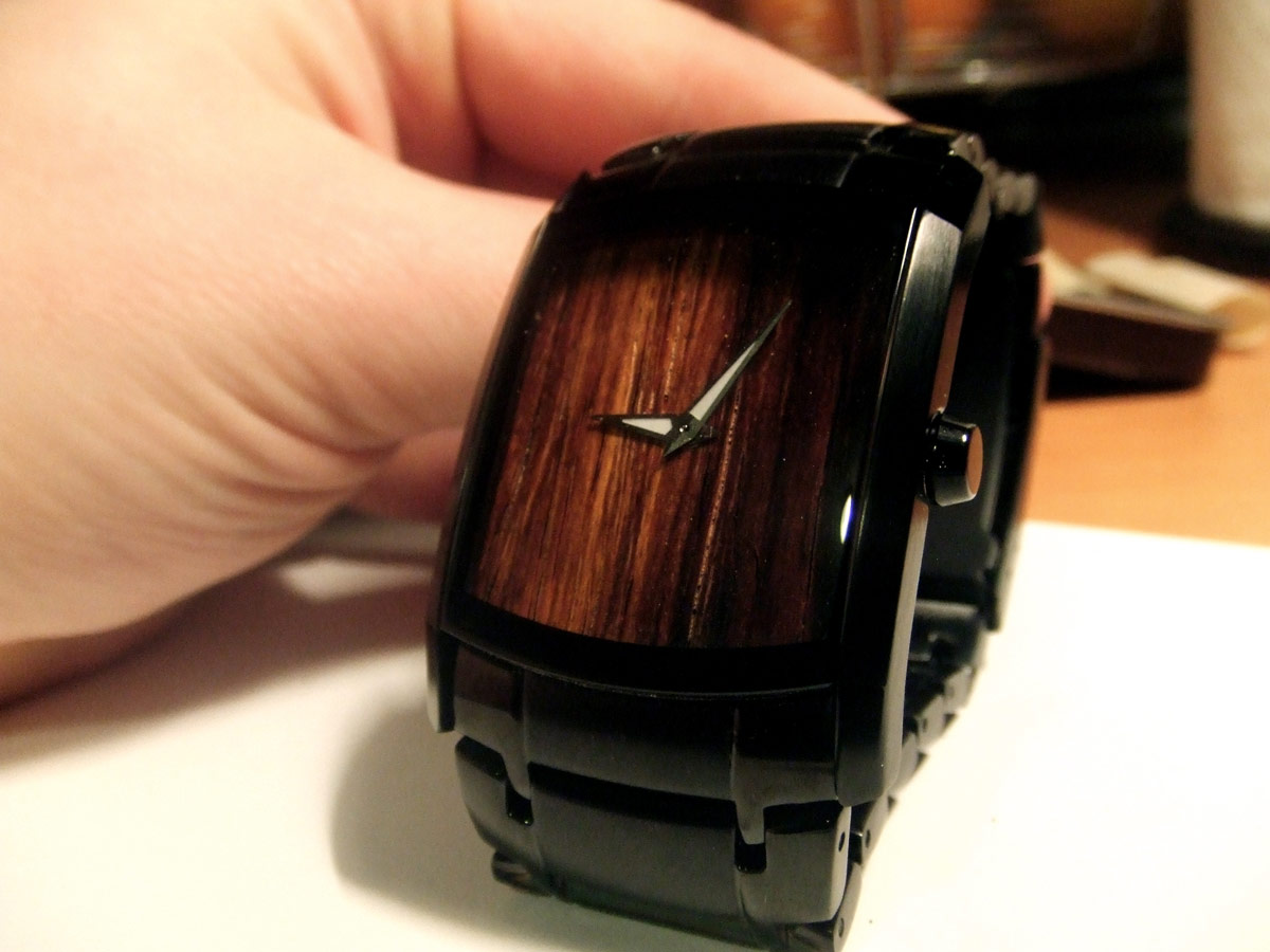 Wooden Faced Wristwatch