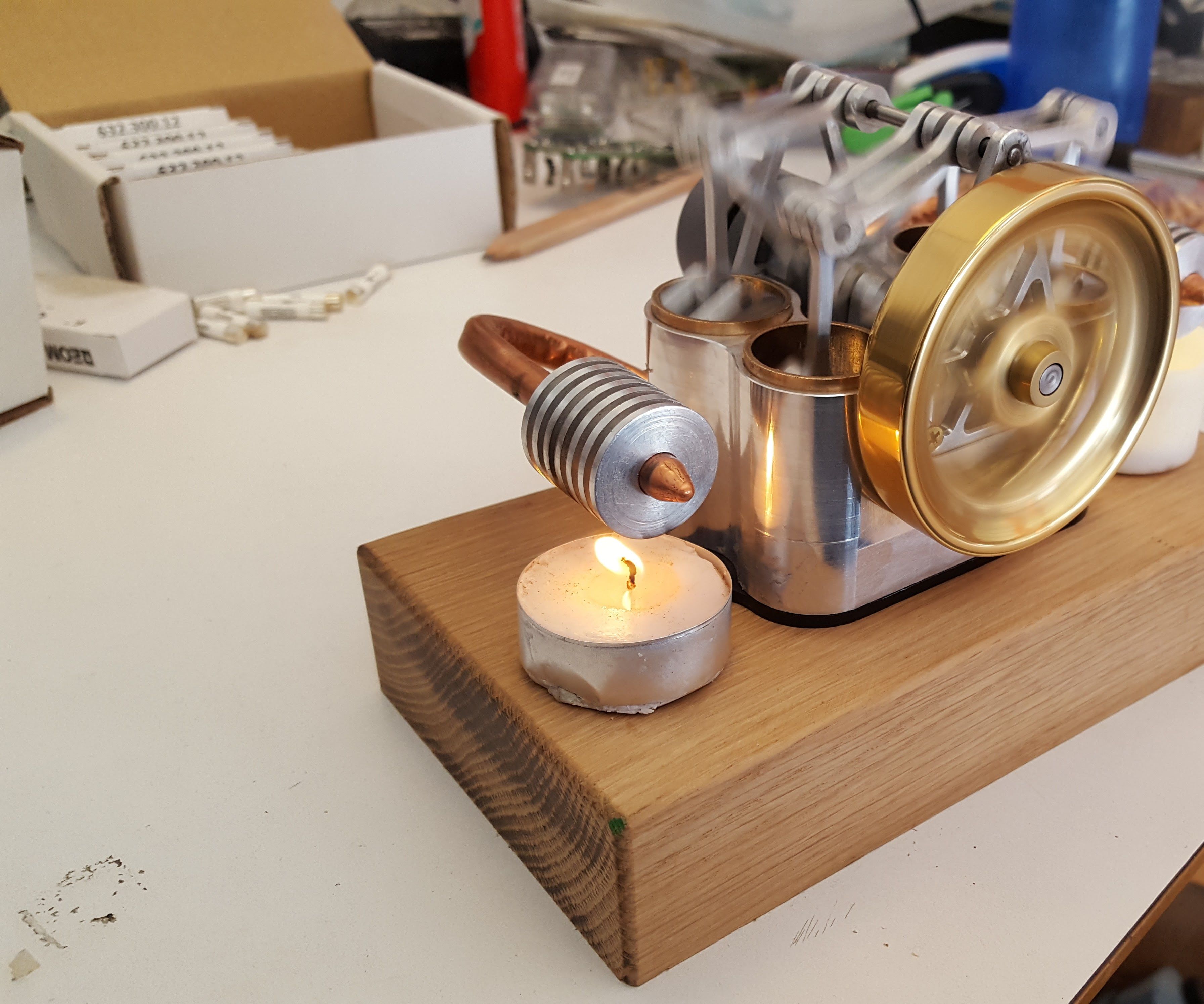 Candle Power Stirling Engine