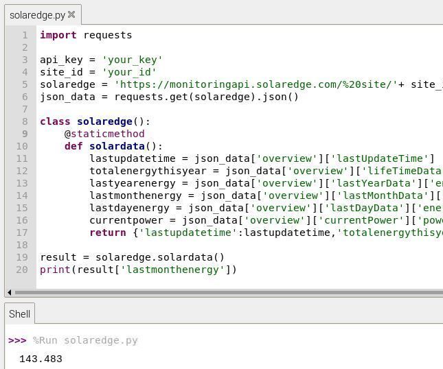 Accessing Your Solaredge Data Using Python