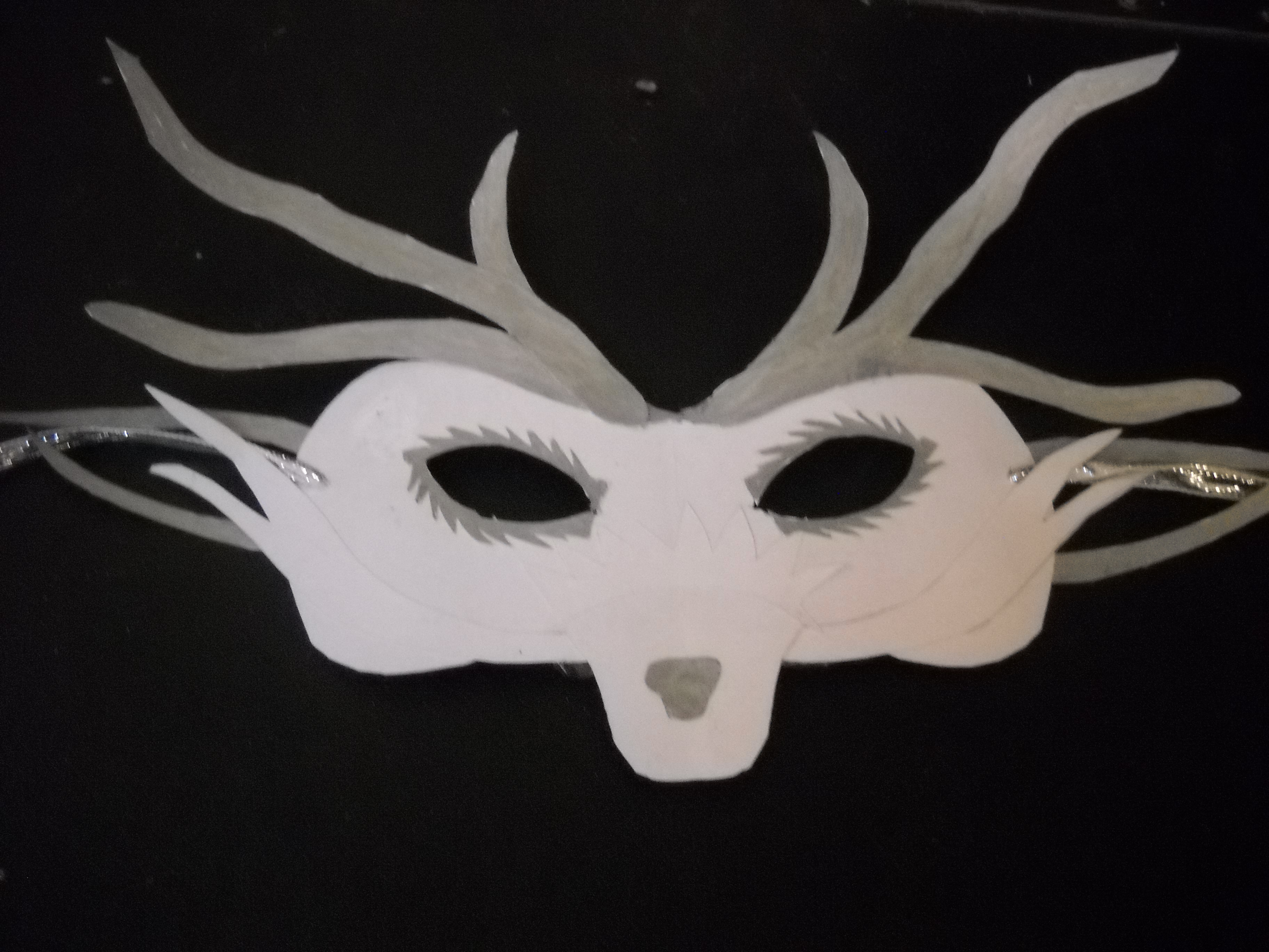 Elegent Paper Ghost Deer Mask