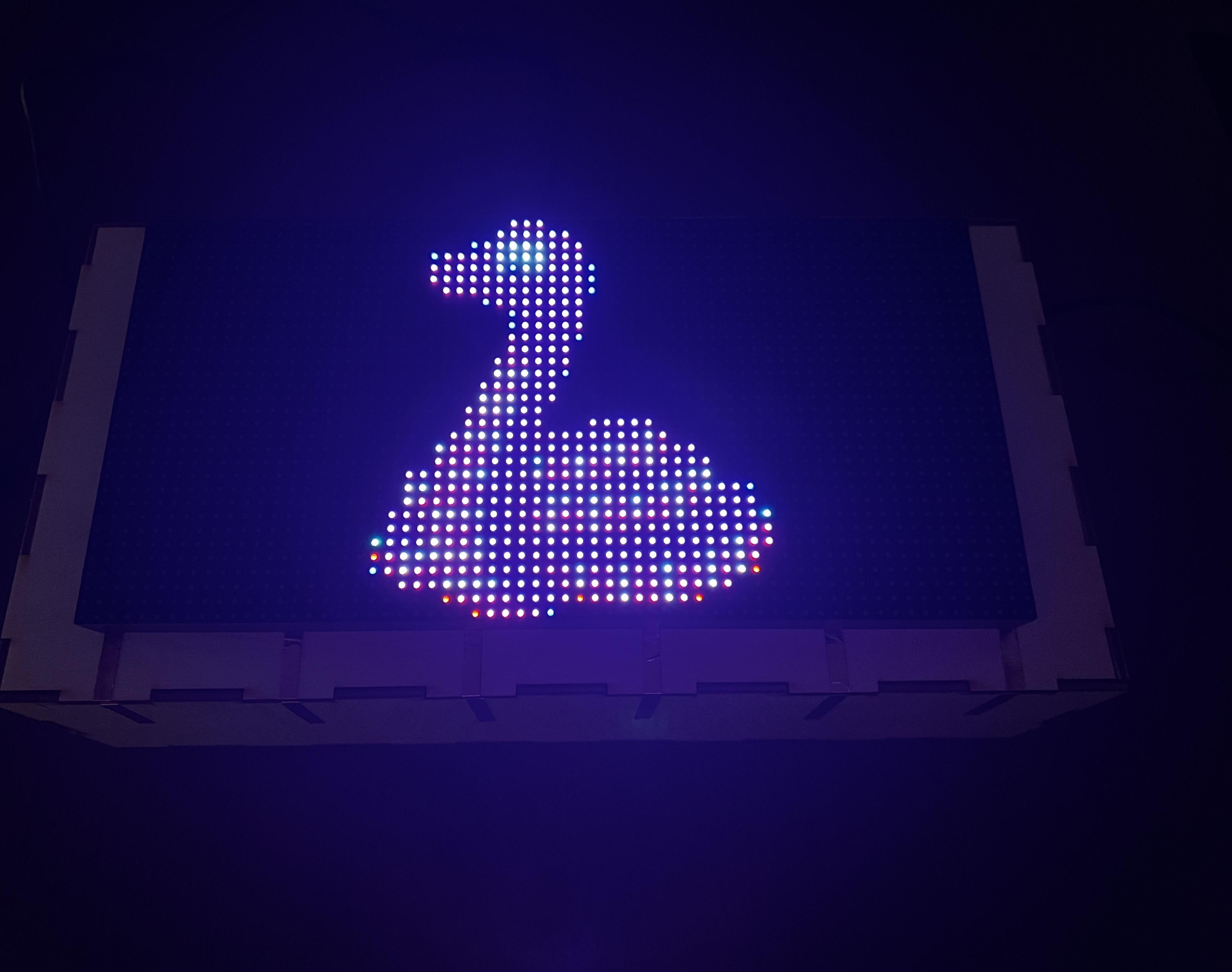 Raspberry Pi Pico Controlled 64x32 LED Matrix (CircuitPython)