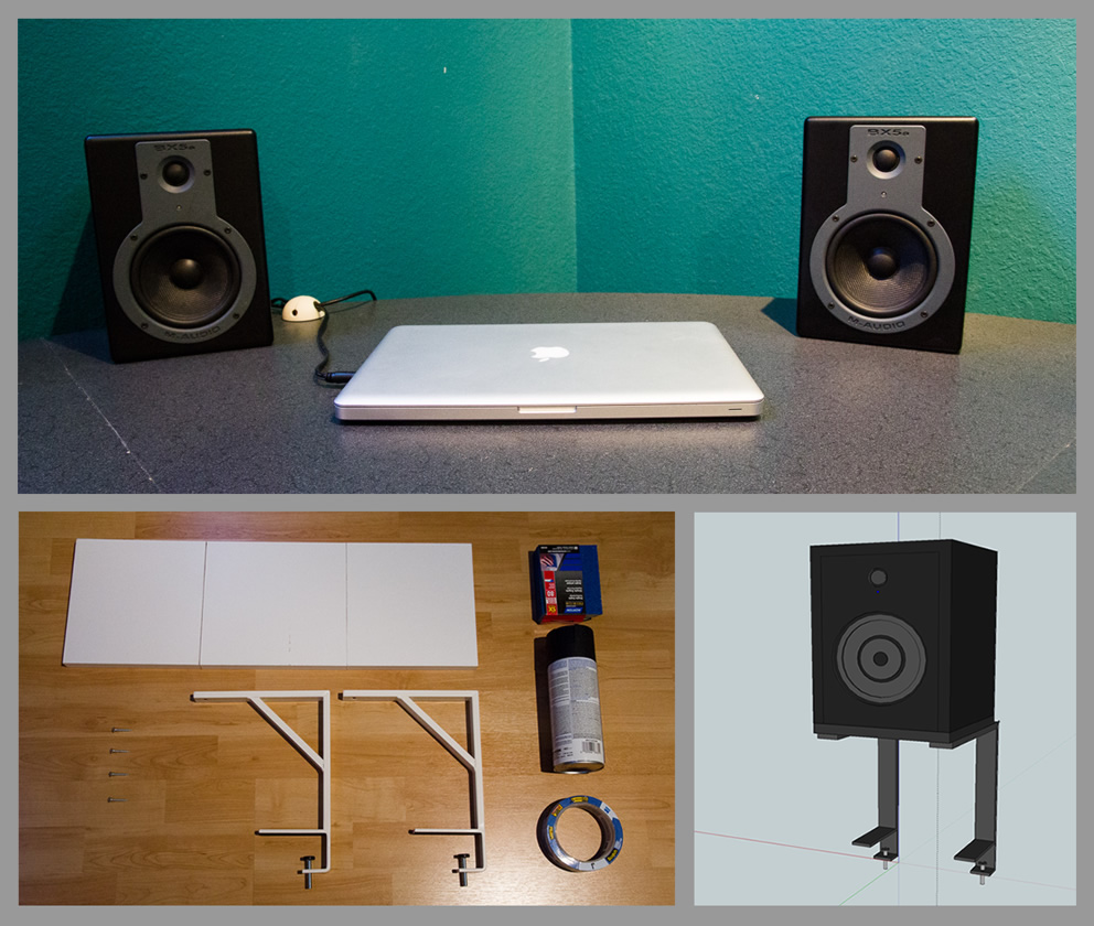 Space-saving Studio Monitors/Speakers Stands