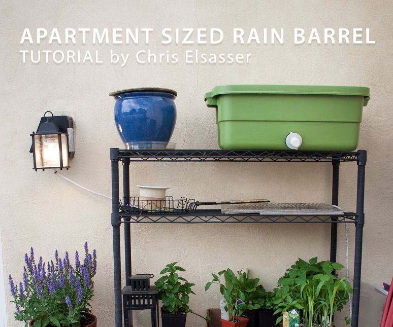 DIY Rain Barrel - Sized for an Apartment 