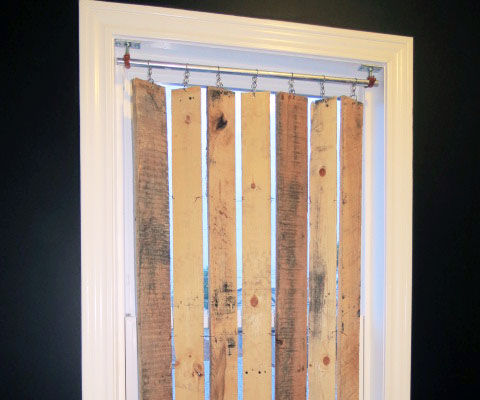 DIY Pallet Wood Vertical Blinds