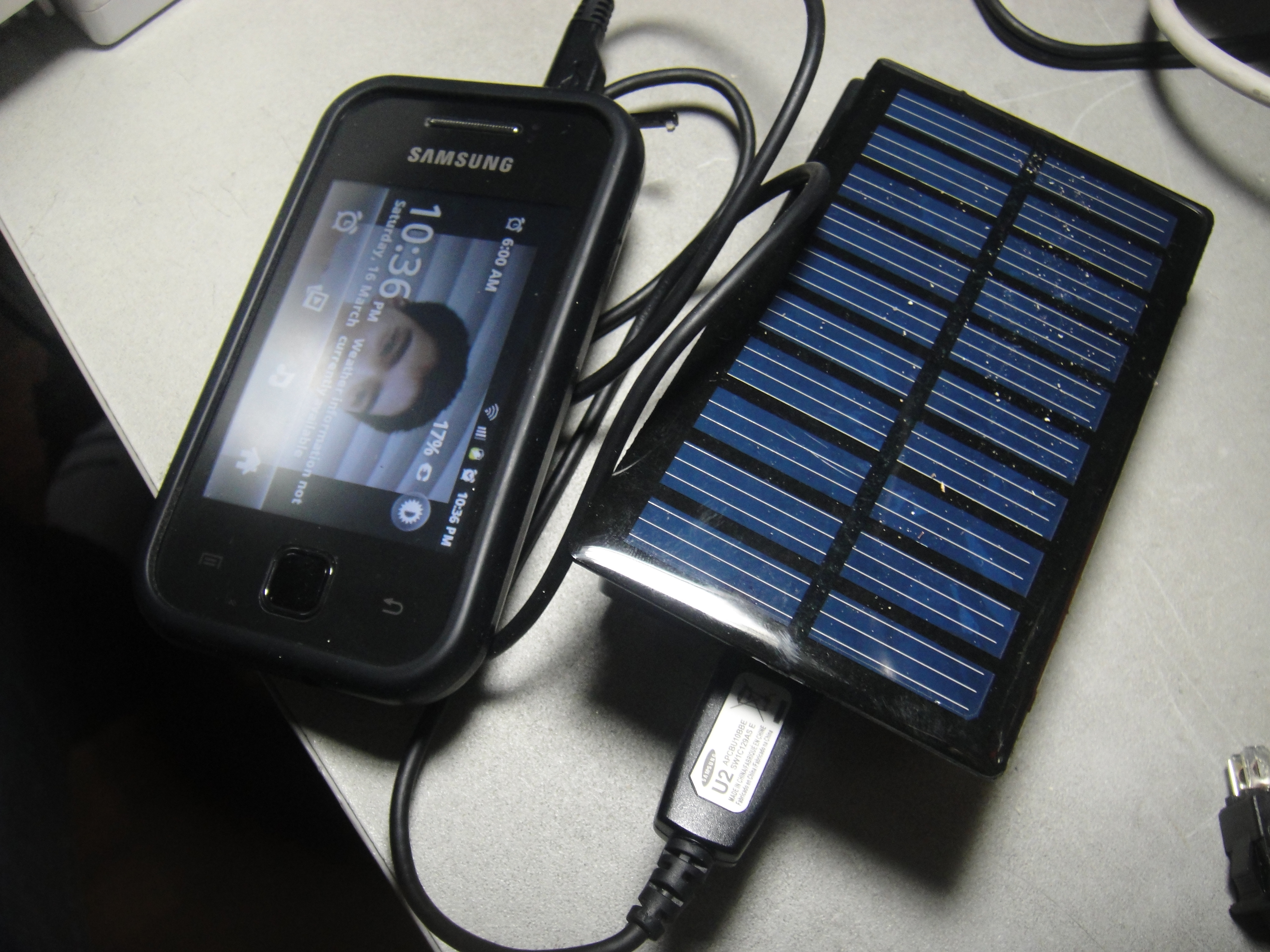 portable Solar Charged USB charger
