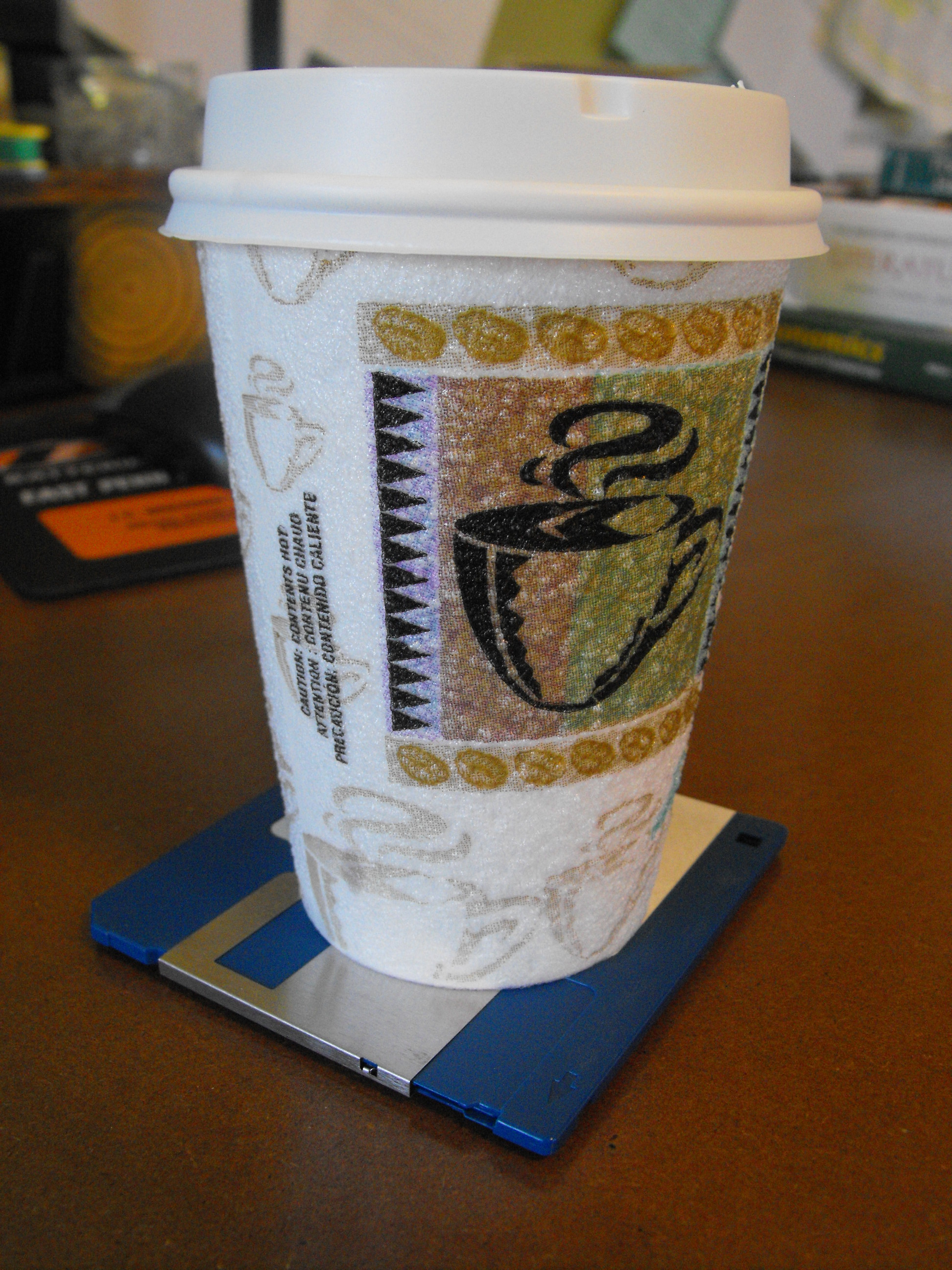 Floppy Disk Coaster holds 1.44MB of Your Favorite Beverage - Hot or Cold!