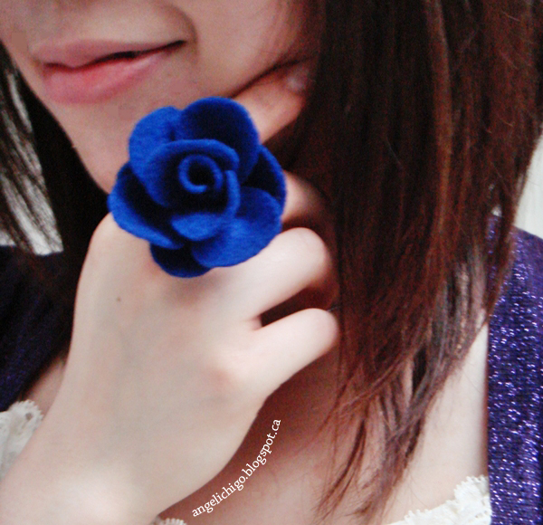 DIY: Felt Rose Ring { Tutorial }