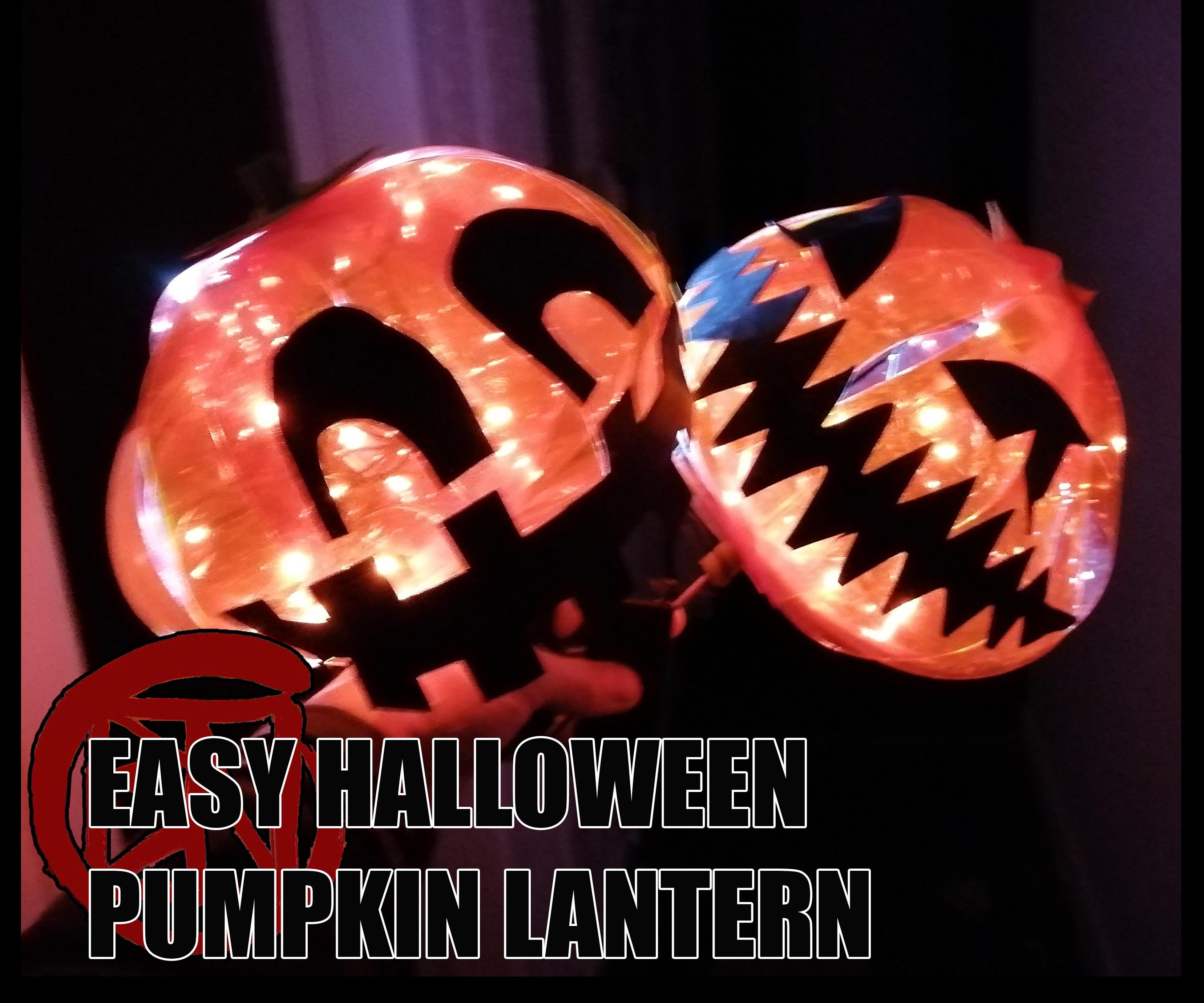 Easy Halloween Pumpkin Lantern