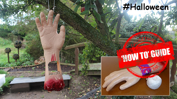 Halloween Severed Hand Bird Feeder