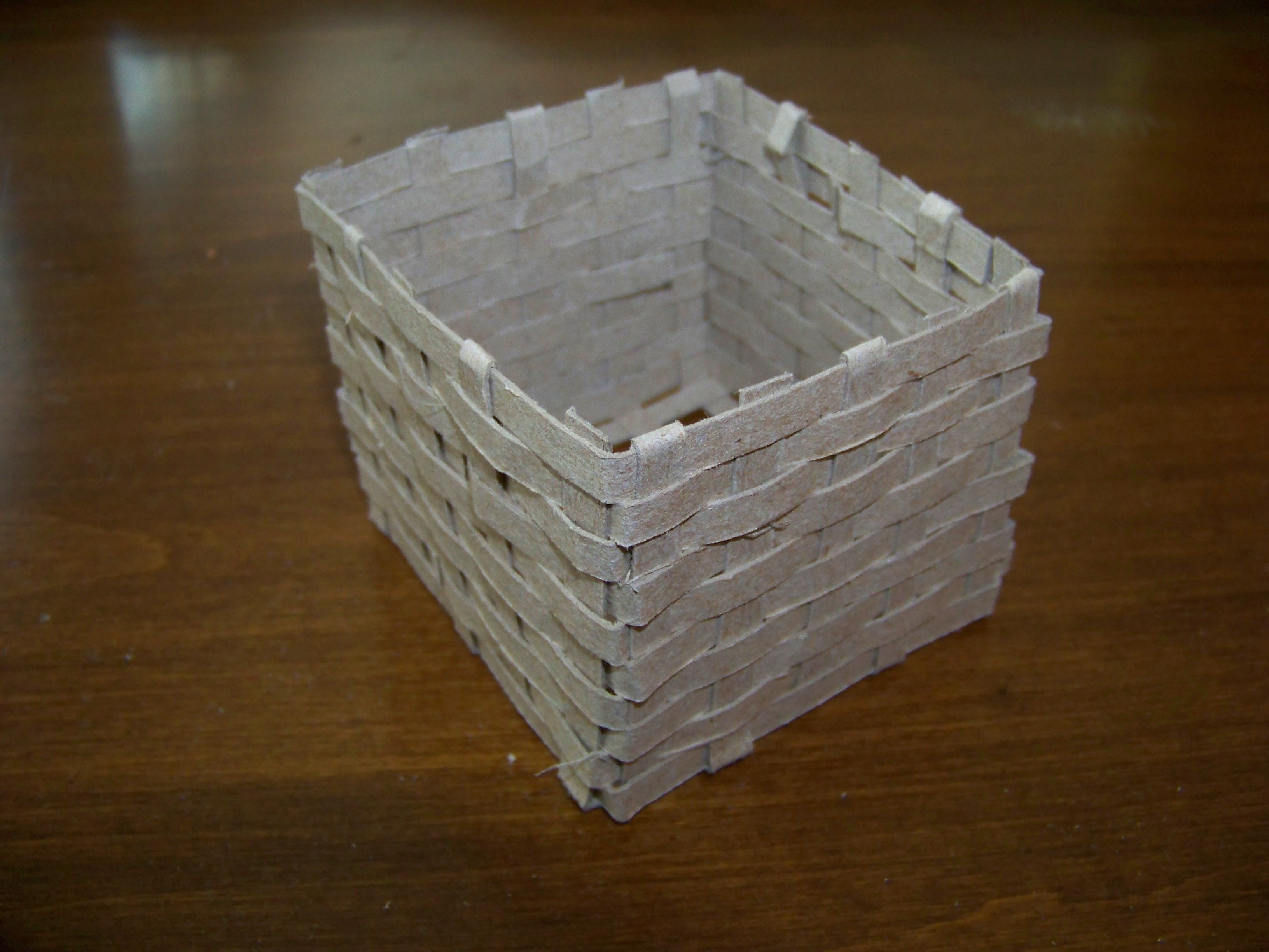 Cardboard Square Basket