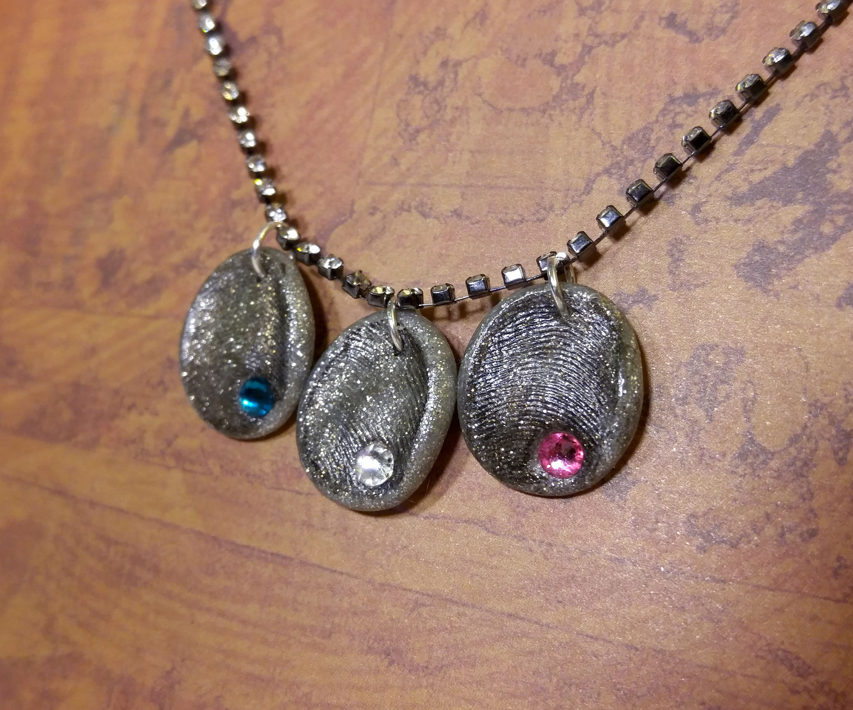 DIY Fingerprint Birthstone Necklace