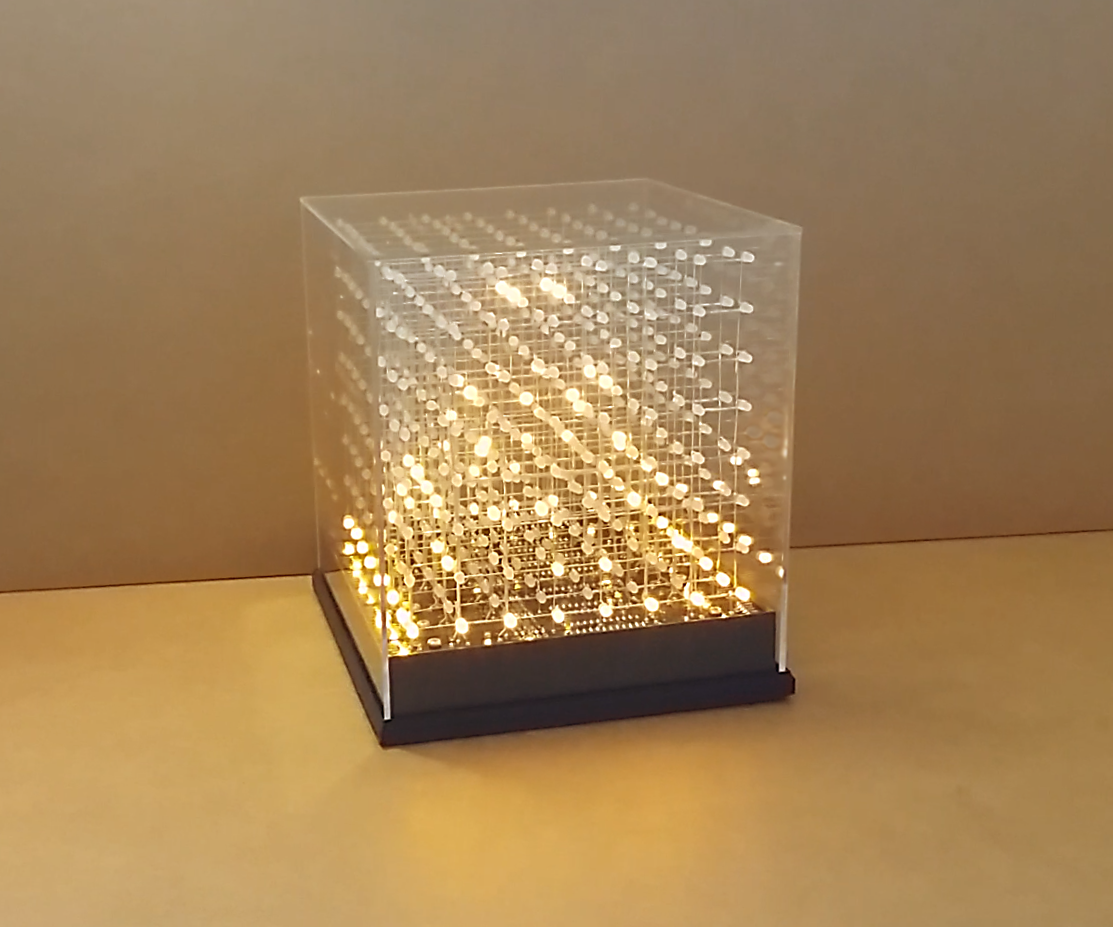 JolliCube (8x8x8 LED Cube) With MD_Cubo Library