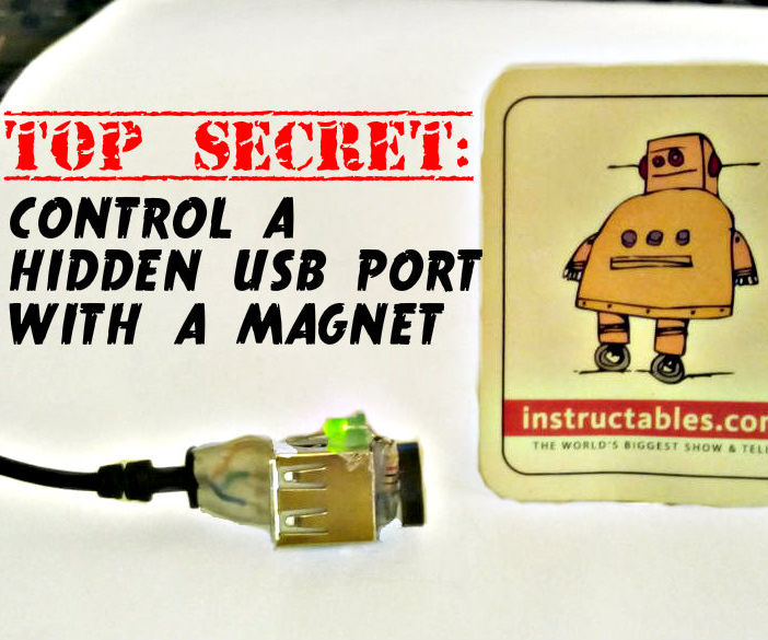 Top secret: Control a hidden usb port with a magnet!