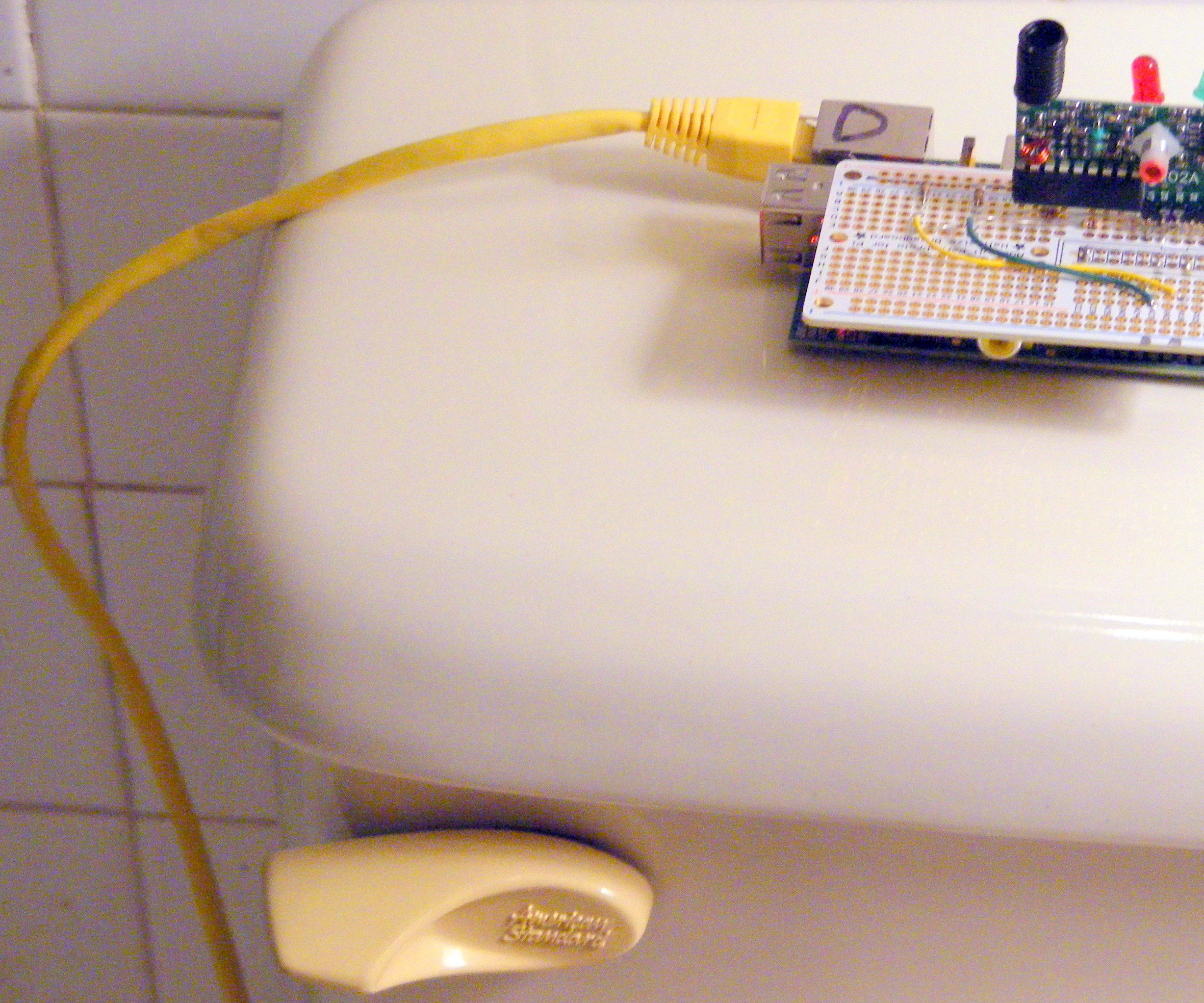 Internet of Things Toilet Uploads Events to the Cloud (Raspberry PI)