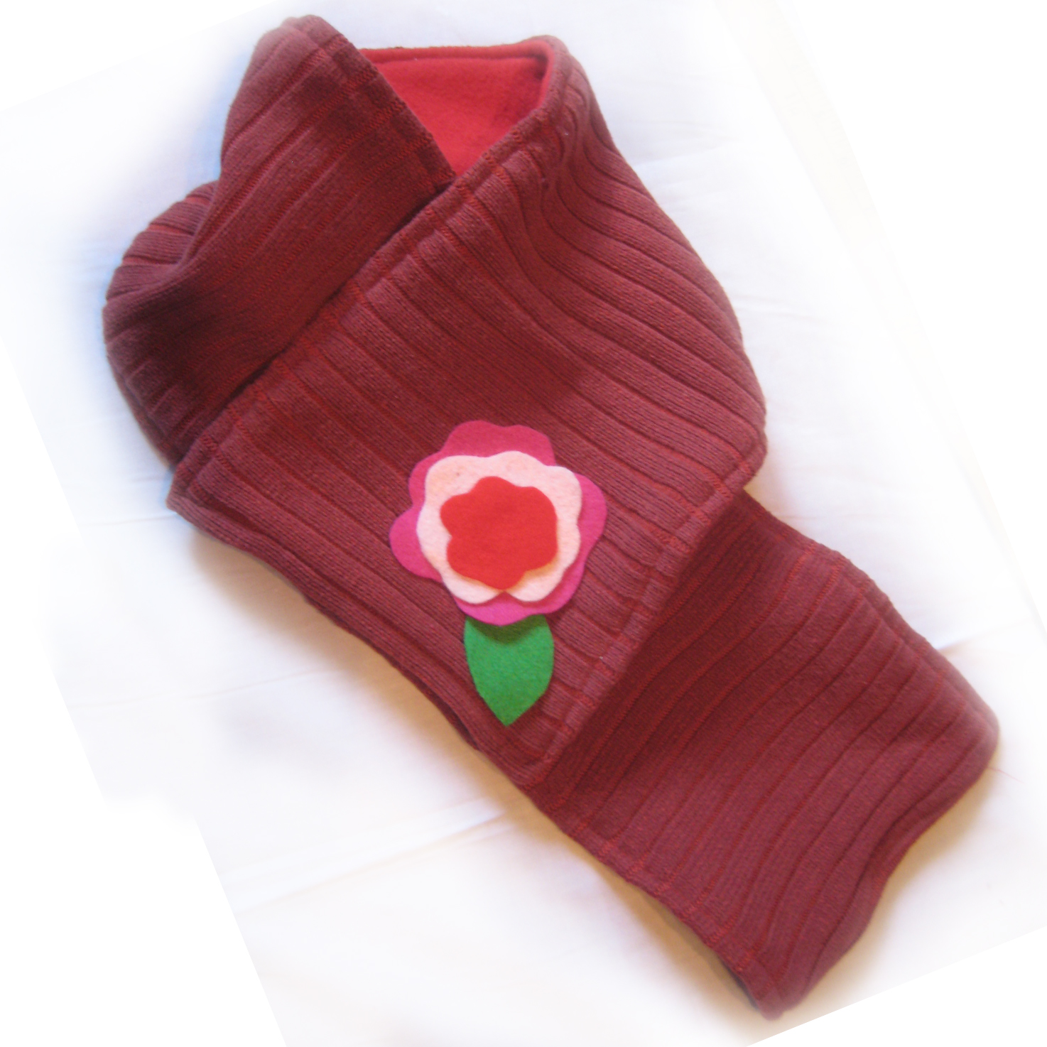 Sew an upcycled sweater scarf