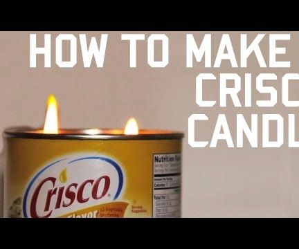 How to make an Emergency Crisco Candle