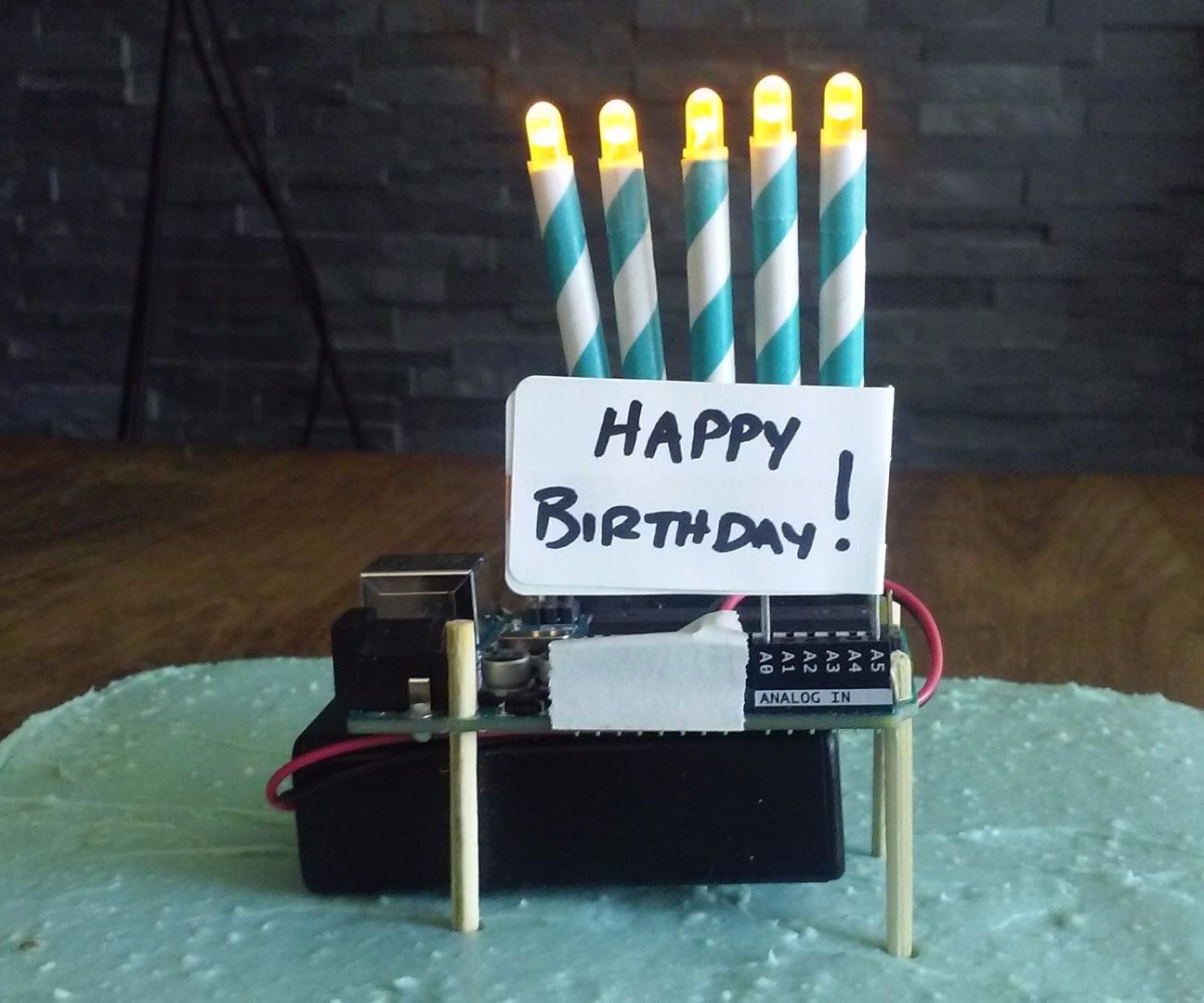 Arduino Birthday Cake Topper