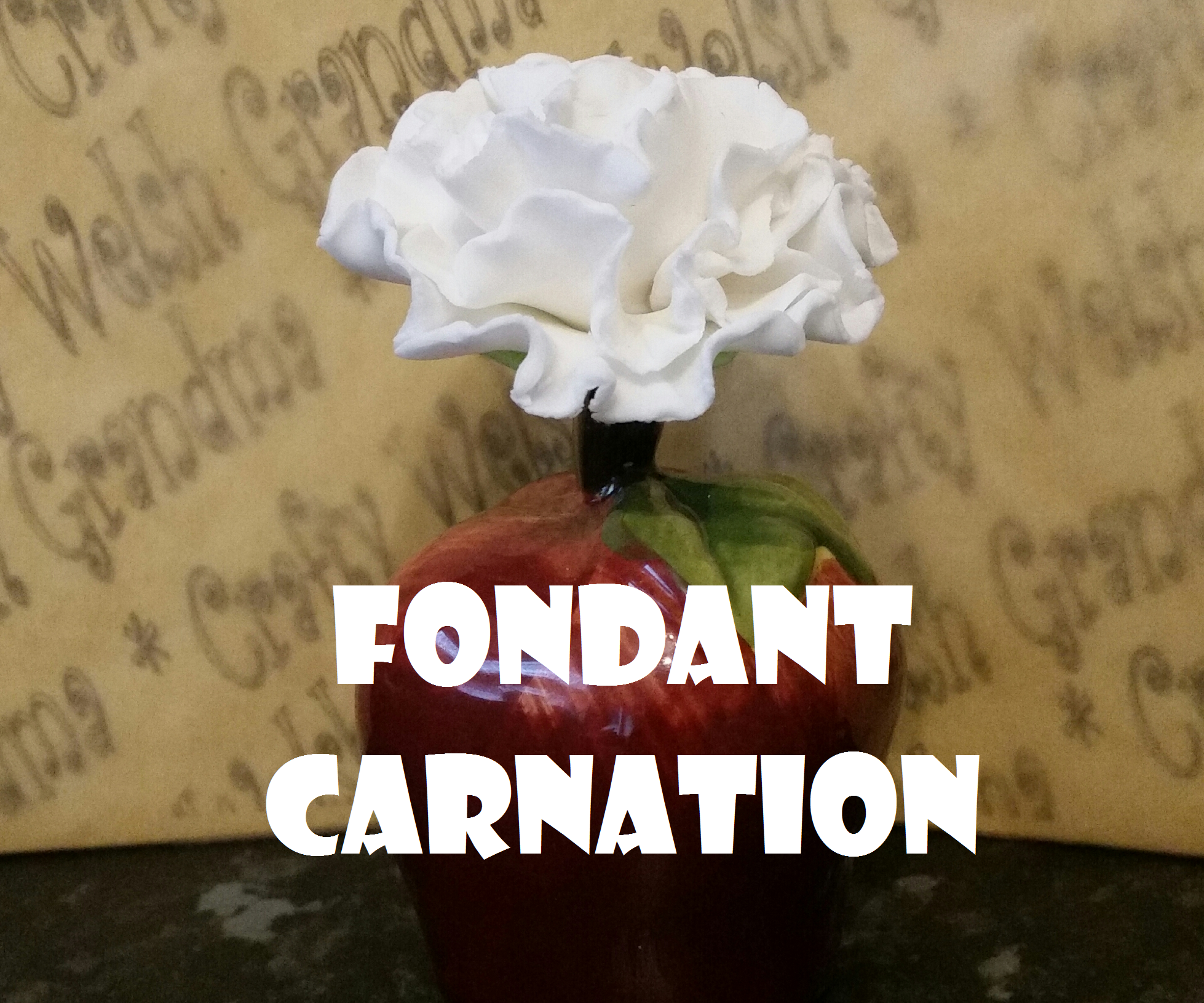 Fondant Carnation Cake Topper