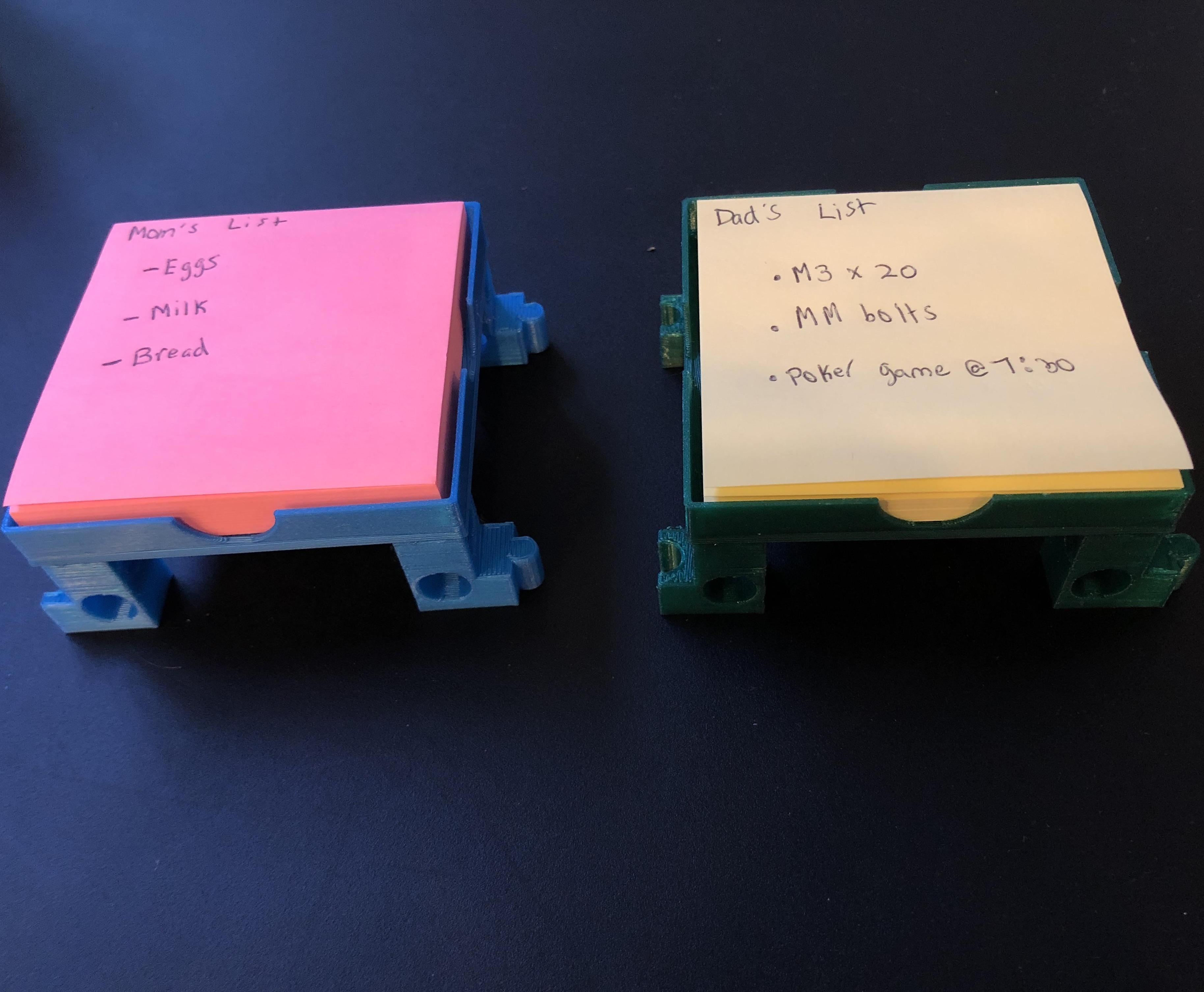 3D Sticky Notes Holder Using Tinkercad Codeblocks