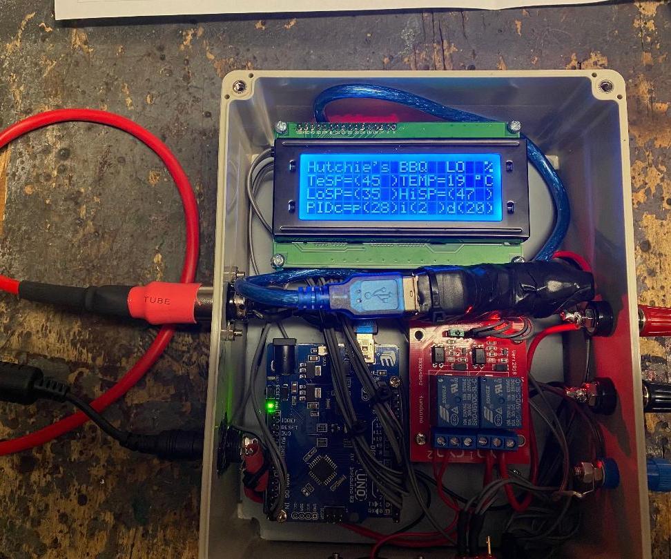 Low and Slow Offset Wood Burning BBQ Temperature Controller (with Variable Speed Fan)