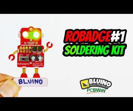 Electronic Badge LED Blinking Robot Badge - Soldering Kit