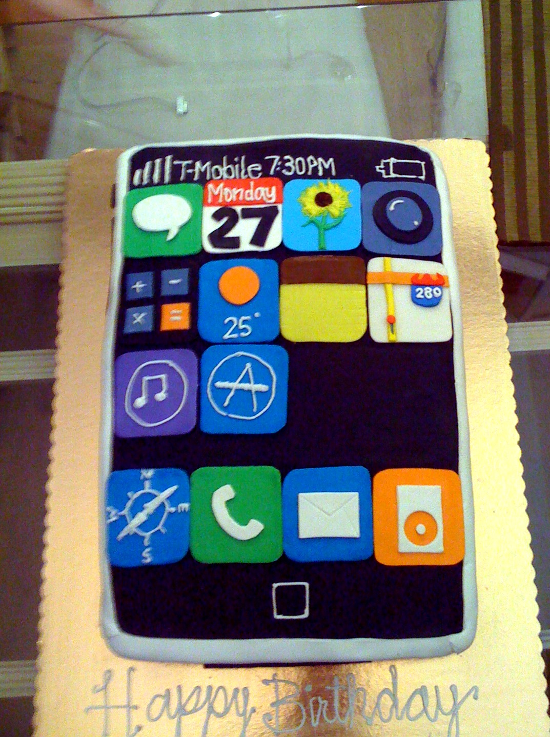 Hacked iPhone Birthday Cake
