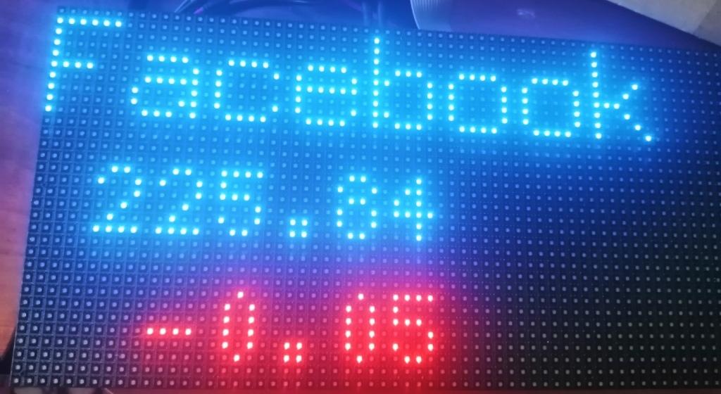 Tableau of Forex Quotes in Real Time on Raspberry Pi and RGB Matrix 32x64