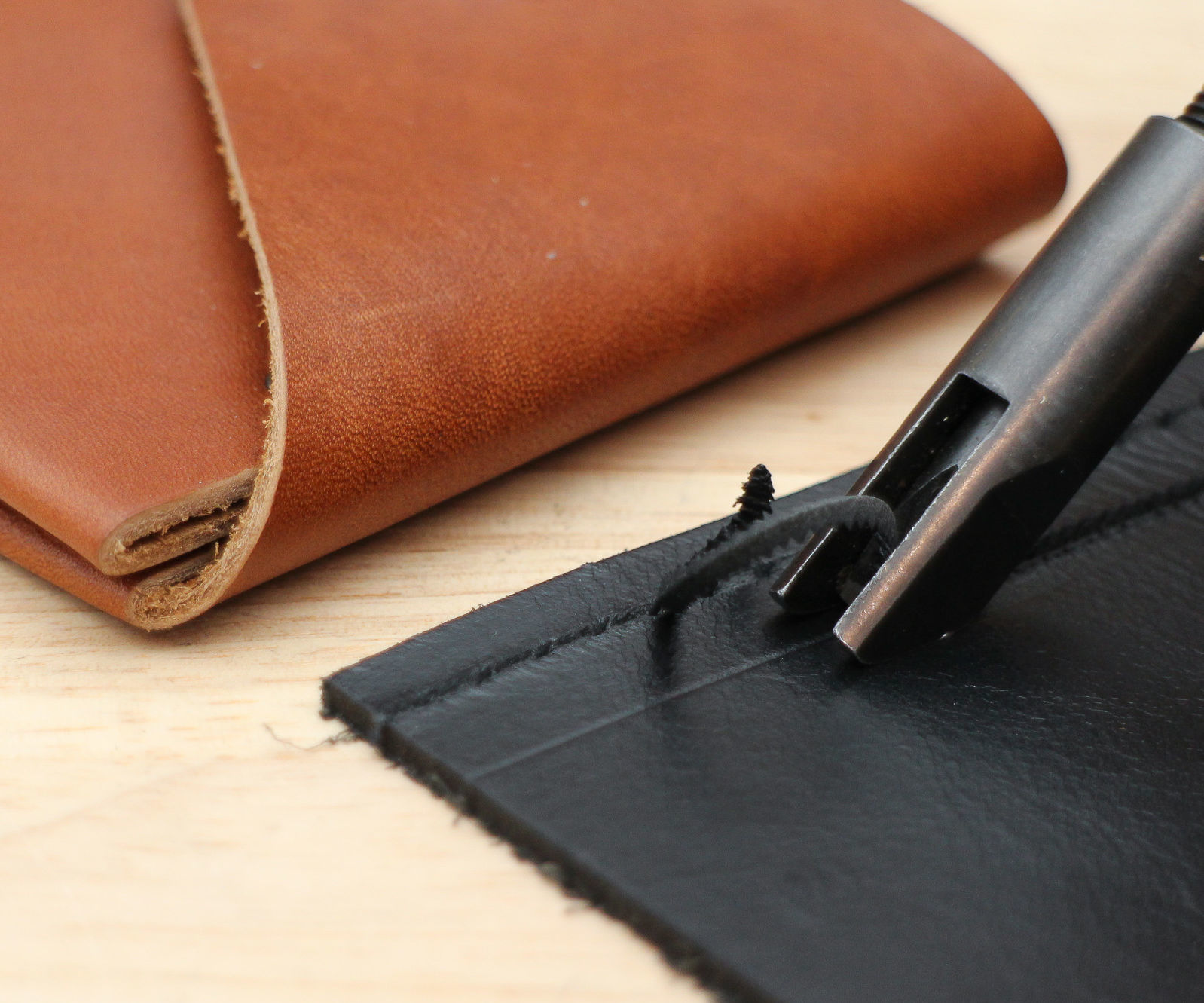 Gouging and Folding Leather