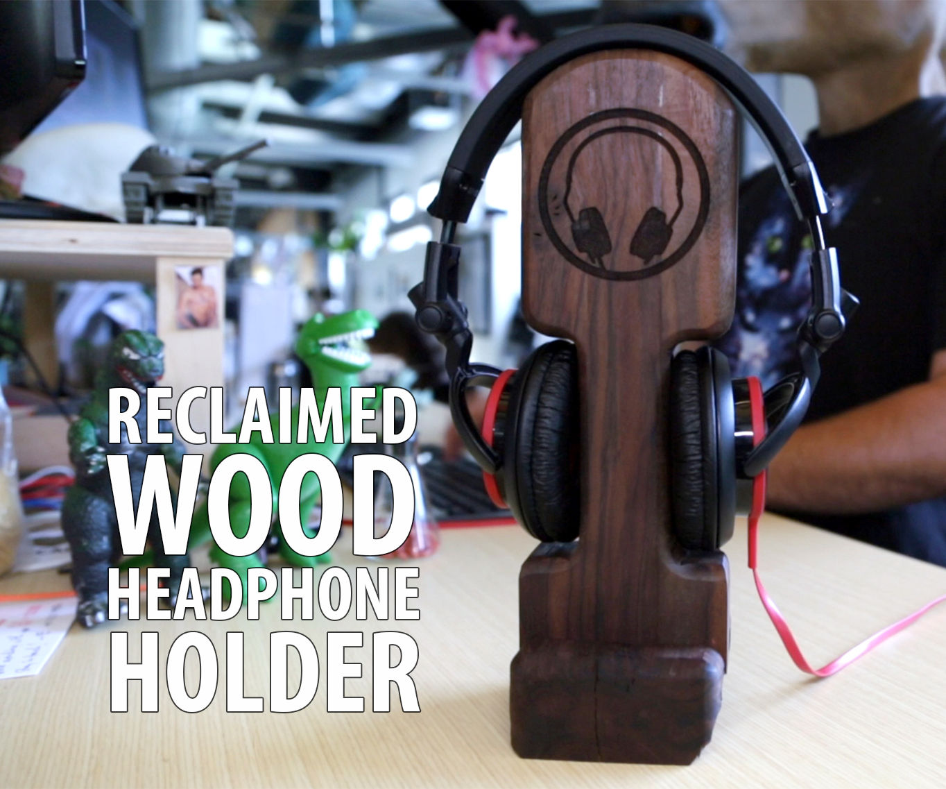 Reclaimed Wood Headphone Holder
