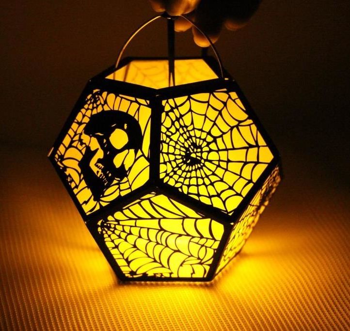 Laser Cut Spooky Lantern With Emblaser