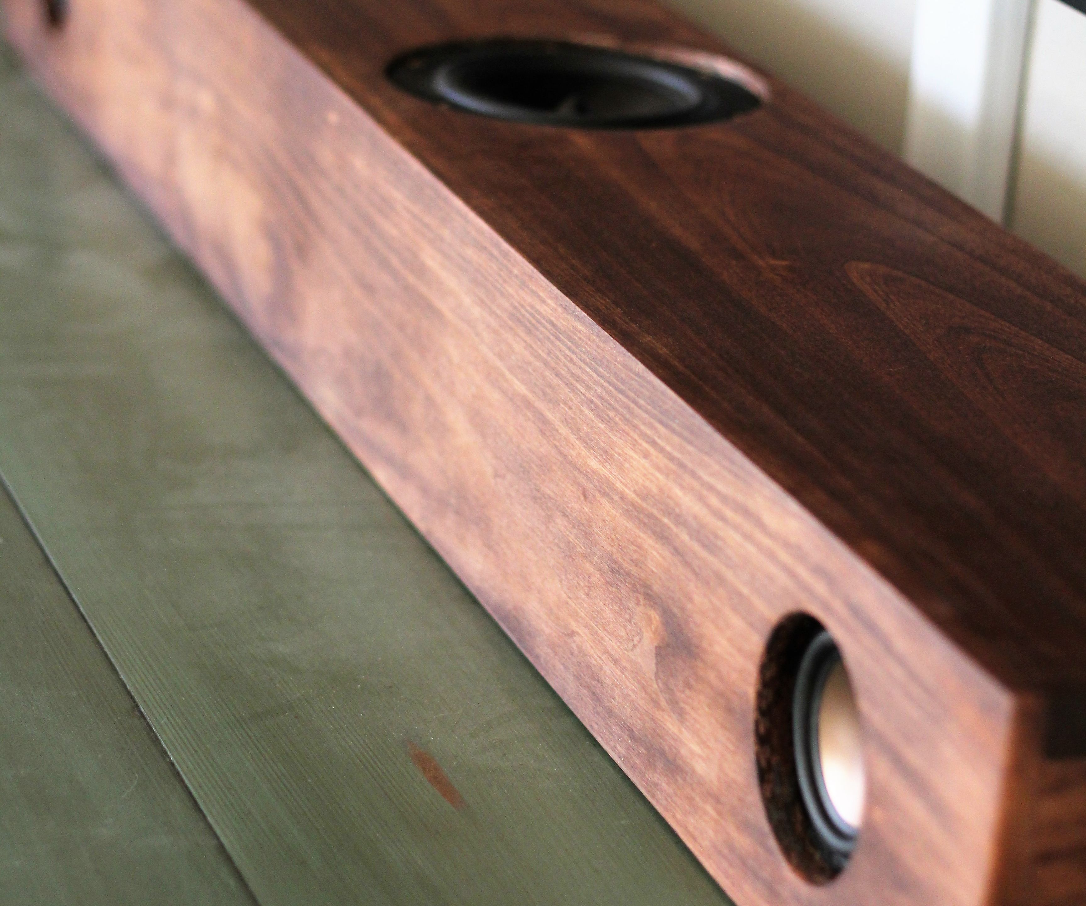 Powered Rustic Speaker Bar with Bluetooth